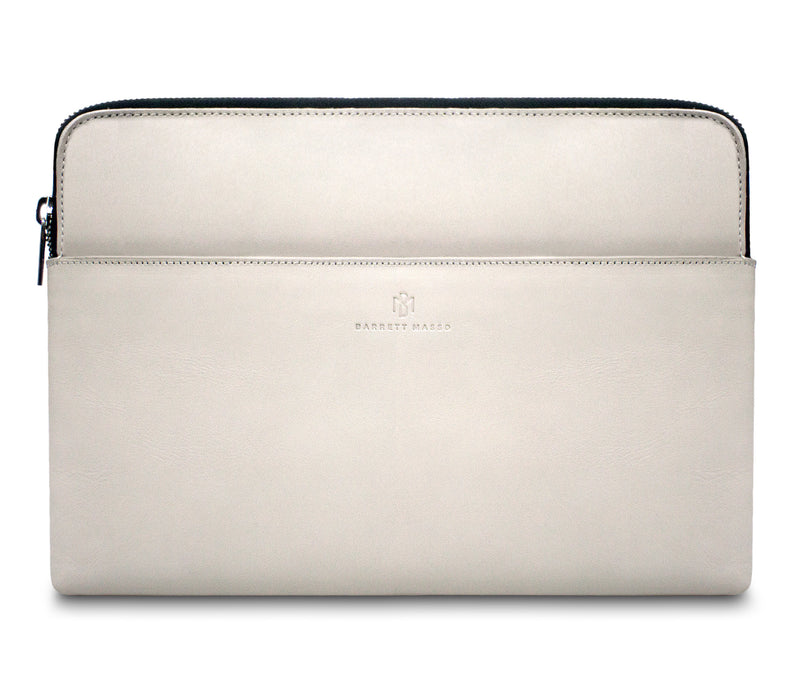 White leather laptop sleeve Clearance
